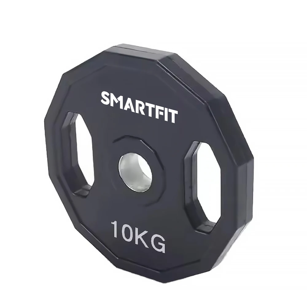 SMARTFIT 12-Sided Weight Plates Custom Logo Gym Rubber Training Plates With 2 Hole Grip KG/LBS