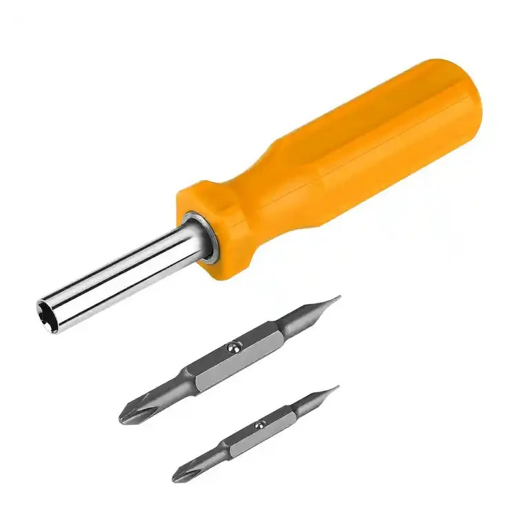 FR01ST01-4 4pcs Screwdriver & Bits Set Monochrome Handle Dual Purpose Pole