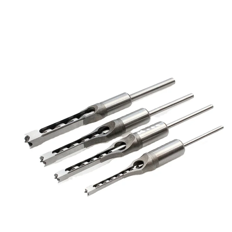 Factory High Quality 5 piece Square Hole Mortise Chisel Drill Bit Set Wood Drill Bit Set Mortising Chisel Set