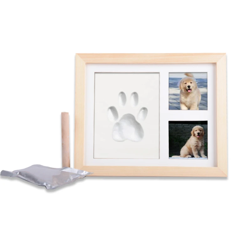 New Pop Pet Gift Box Pet Dog Cat Pawprint Keepsake Kit Tabletop Wall Picture Frame for Pet Lovers
