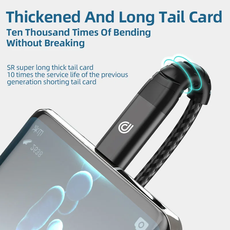 6A 66W Super Fast Charging USB A to USB C Cable 480MBPS  Mobile Phone Cable Charger For Oneplus 8 8pro 9 Pro Xiaomi 10