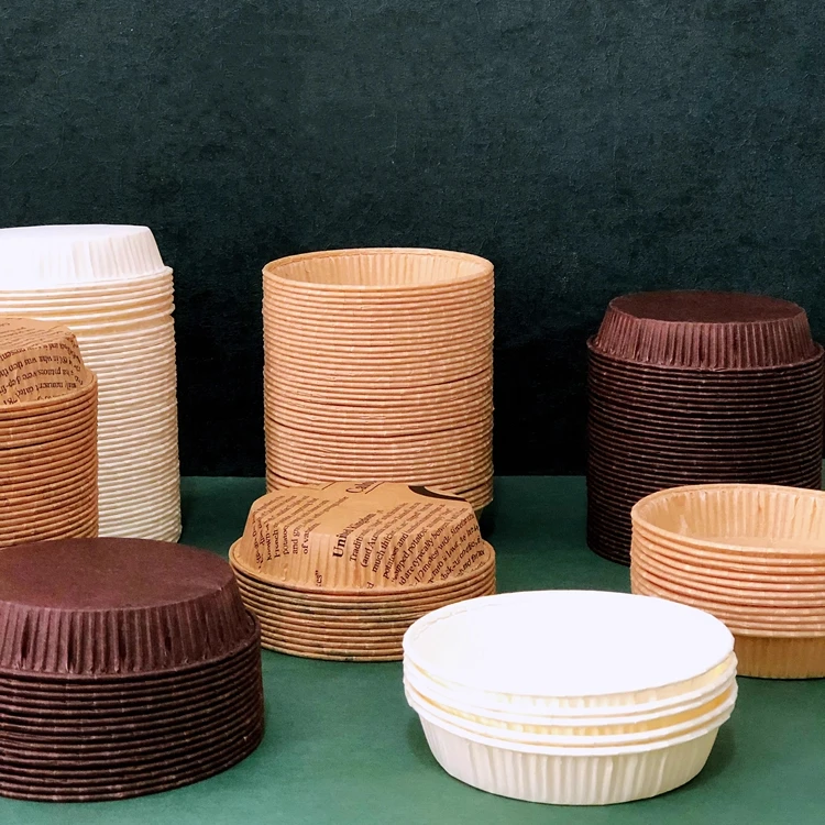 Chiffon Quiche Kitchens coated Paper mold Sturdy Baking and Serving Mini Tart Pans Baking Cup