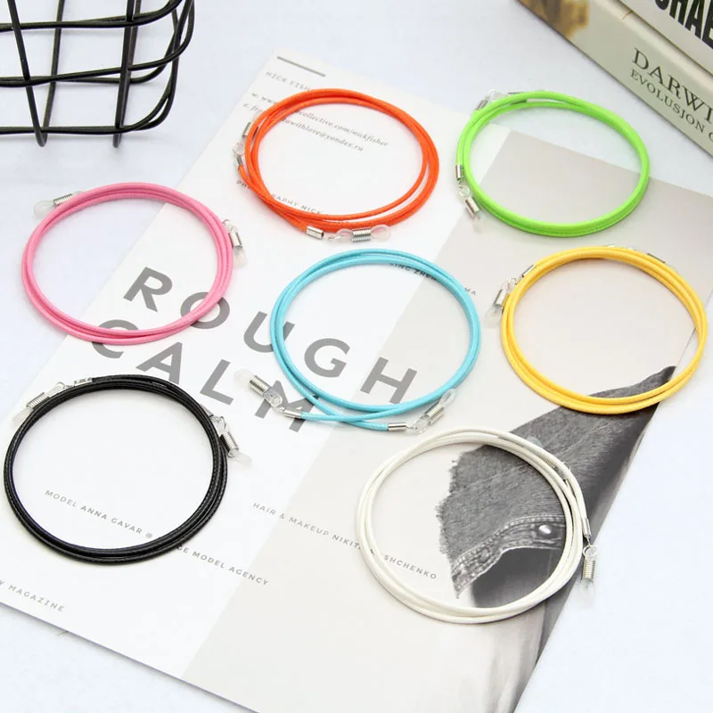 Многоцветные Нескользящие Оптовые регулируемые солнцезащитные очки с воском и шнуром для чтения, спортивные очки на верёвке