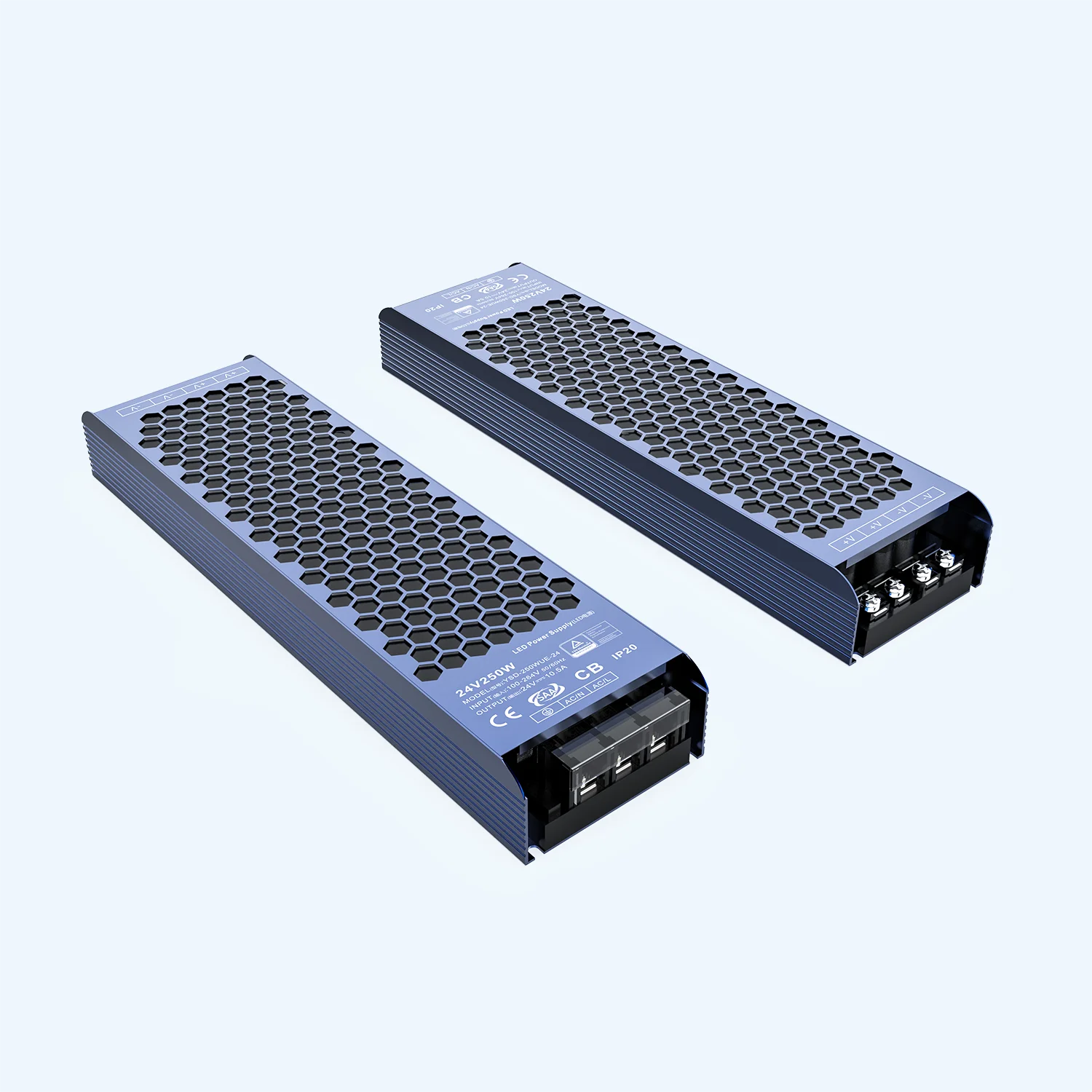 AC100-277VAC выходное напряжение 12v 24v 36v 48v светодиодный драйвер IP20 250w высокий PFC Светодиодный источник питания