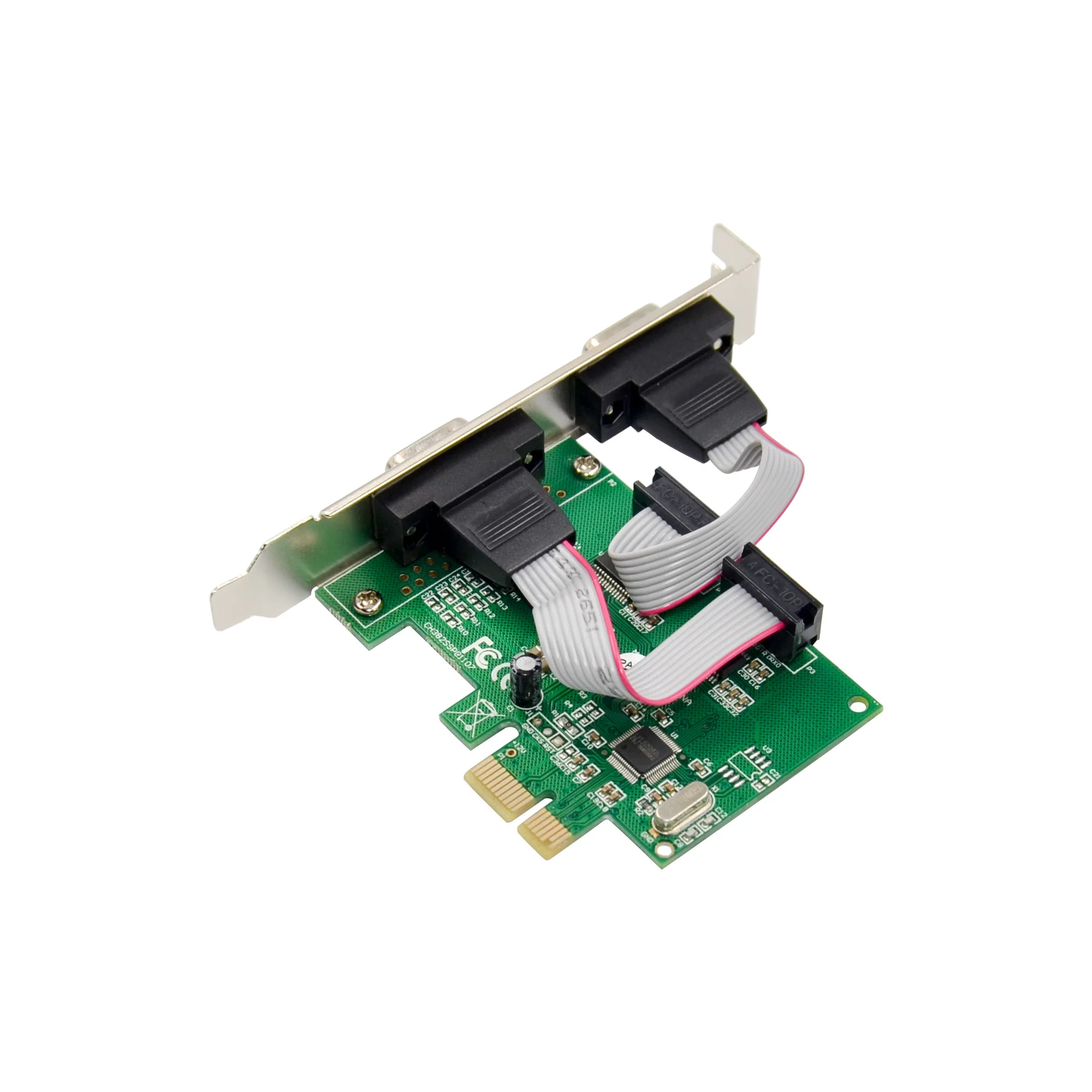 PCIe для DB9 RS232 последовательный преобразователь карты устройство работающее от прикуривателя с 2 портами DB-9 Серийный rs232 порты pcie Карты