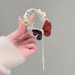 Wholesale Luxury Pearl Hair Claw Clips For Women Ponytail Rhinestone Butterfly  Hair Clips Accessories