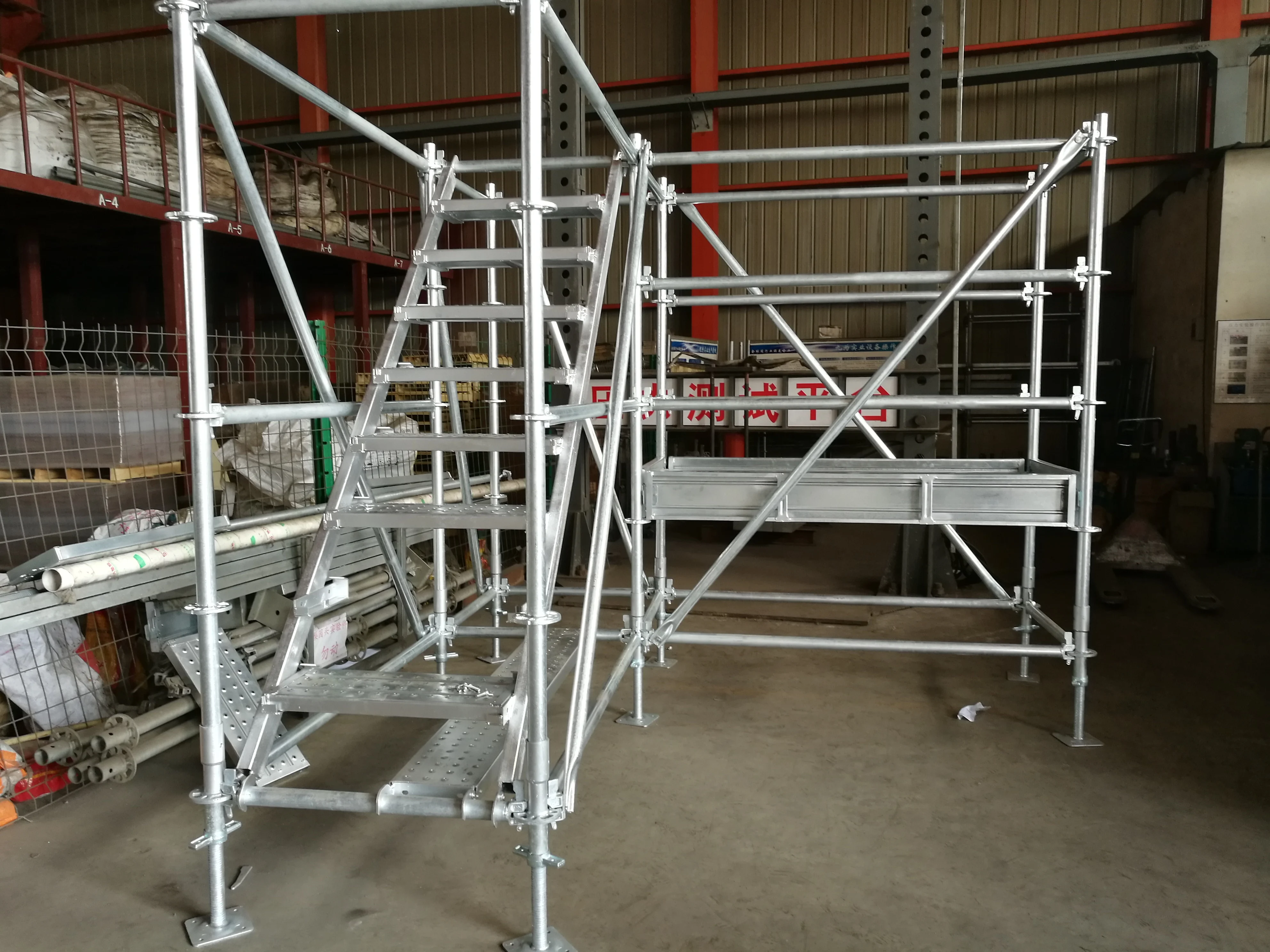 wholesale parts or accessaries 3 4 5ft steel walk broad  folding step ladder used for access layher ringlock scaffolding system
