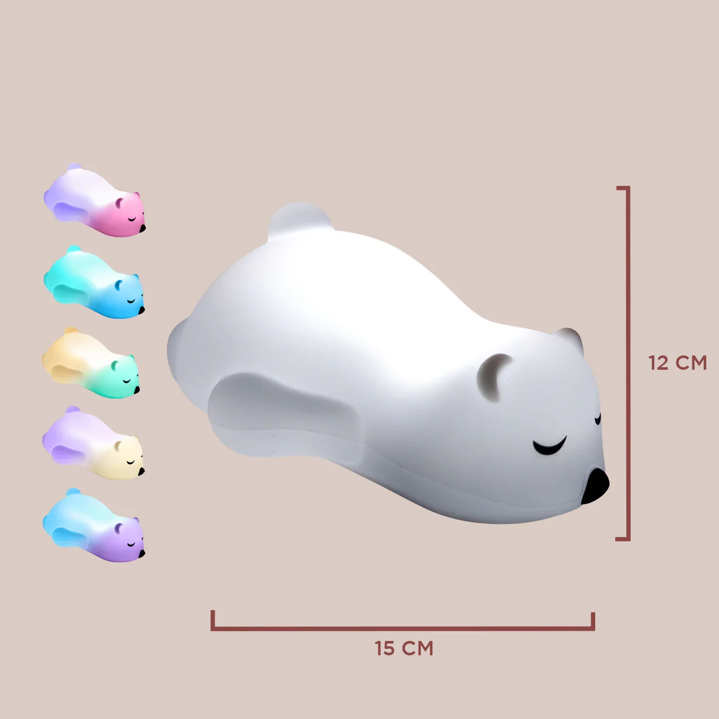 Table Decor Cute LED Pat Lamp Rechargeable Silicone Squishy Toy Lights Dimmable Touch Baby Nursery Night Light for Kids Bedroom