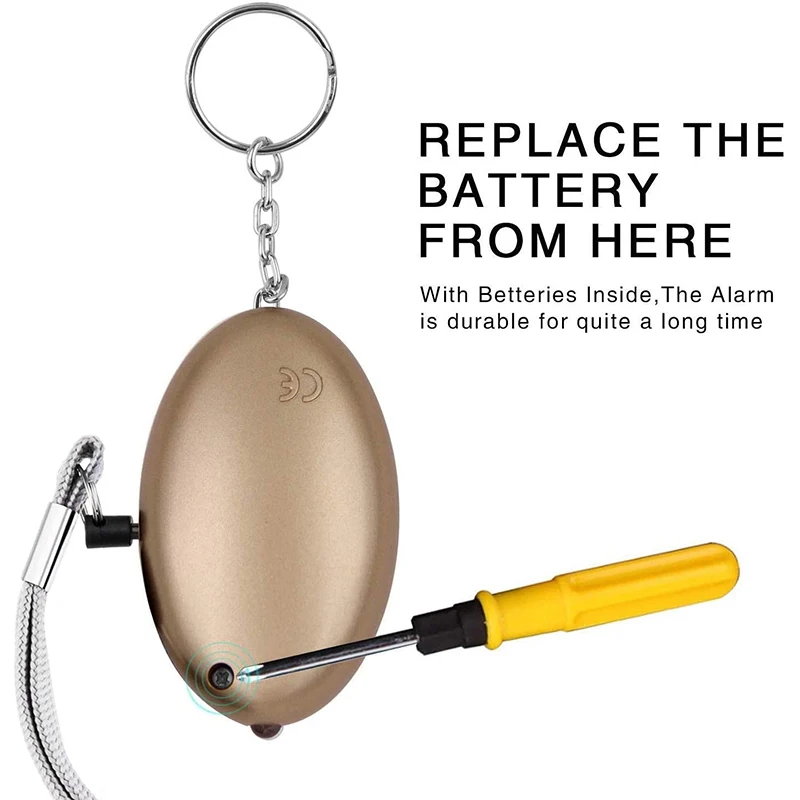 
China Supplier Factory Price 140dB Personal Anti-Attack Safety Keychain Alarm SOS Personal Alarms for Children with Led Light 