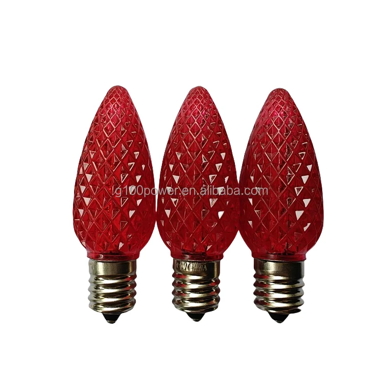 Super Bright LED C9 Red Christmas Lights Bulbs SMD for Outdoor Commercial E17 Socket Wire Light Spools