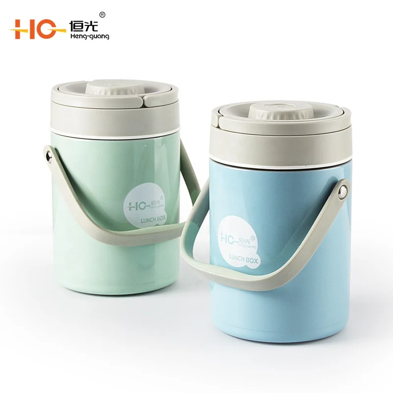 HG 2L hot food double wall insulated stainless steel tiffin bento lunch box food container with bag