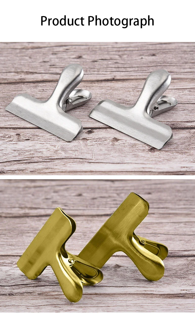 Stainless steel clip, iron clip, sealing clip, steel clip, metal file, stationery, office clip, bill clip,size11.9cm