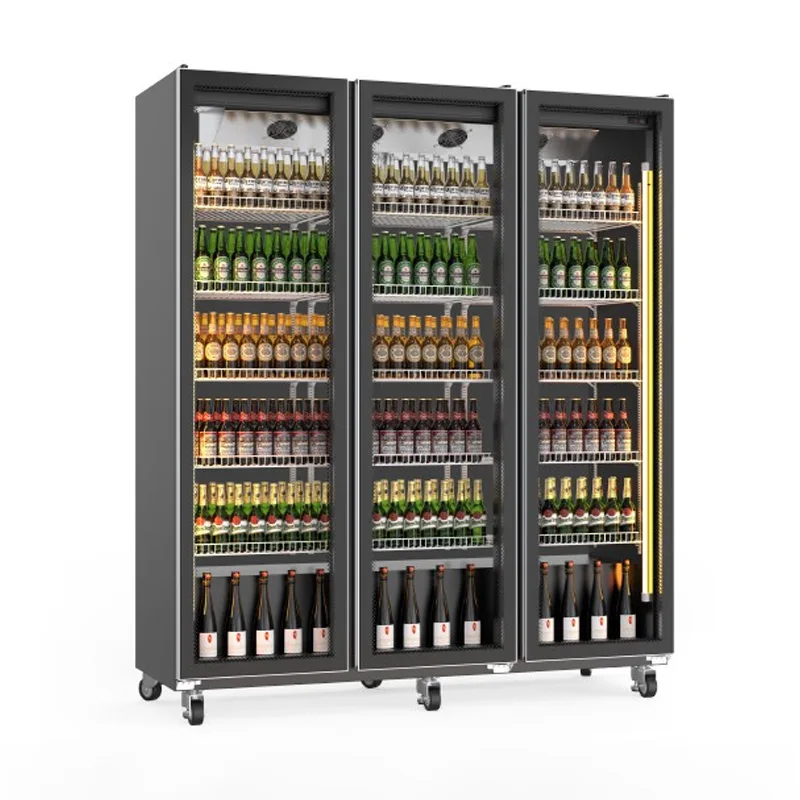 Supermarket Bar Pub Glass Door Refrigerator Cold Drinks Beer Beverage Display Cooler