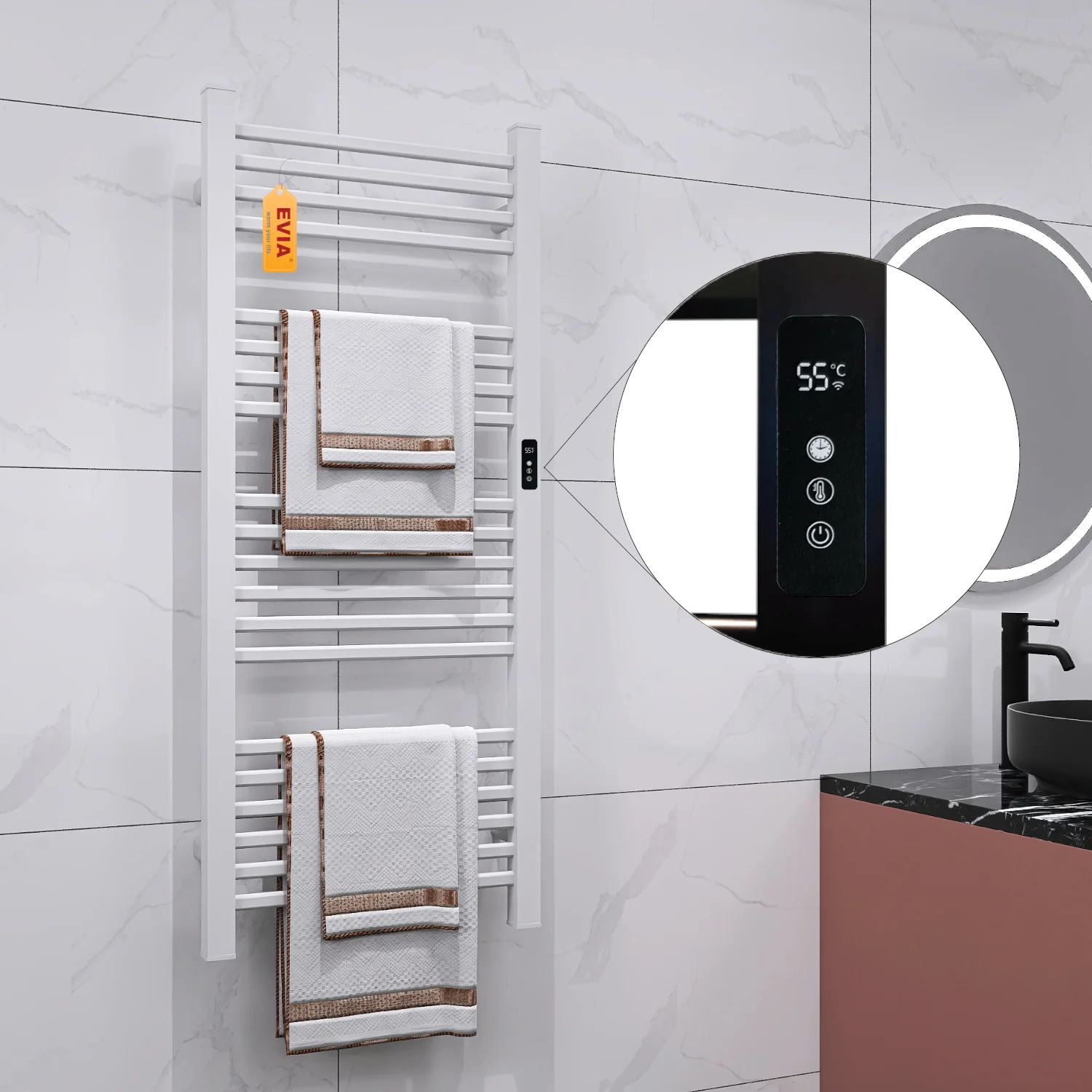 EVIA cost performance china timer wifi control portable electric heating Towel dryer