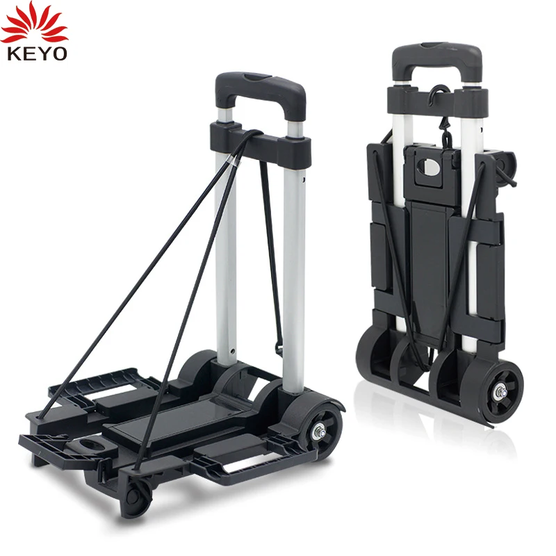 2 Wheel Luggage Cart Load Foldable Garden Shopping Trolley Wagon Cart Truck