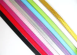 Be in stock factory price DIY Accessories 1m length 8mm and 10mm Strips Copy leather Belt Fit slide letter Charms