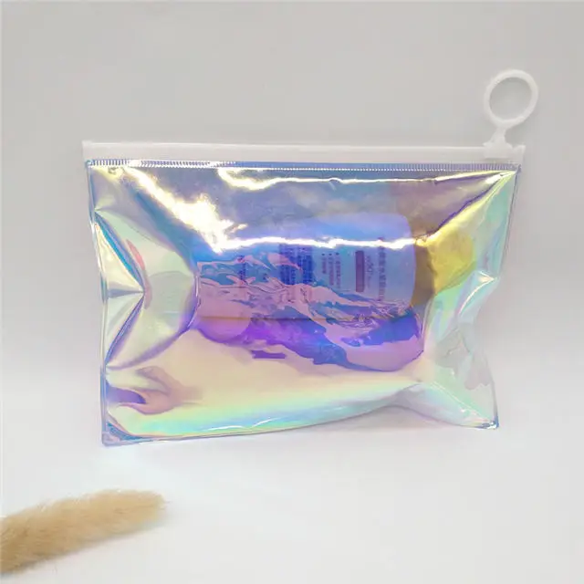 Transparent Zipper Clear PVC OEM  Lady Custom Makeup Bags Prints Logo Cosmetics Bag