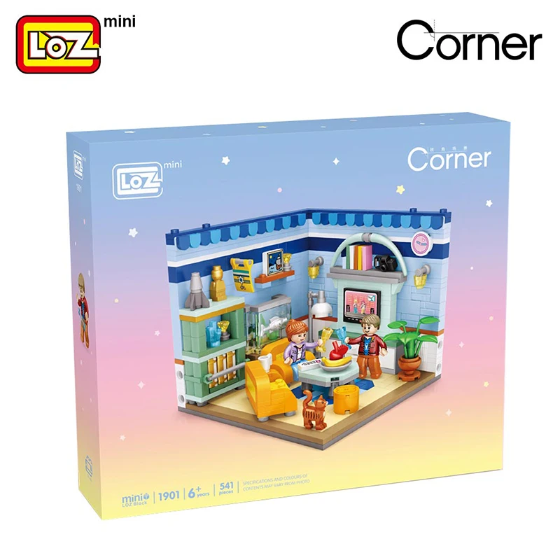 LOZ mini particle building block home scene corner living room bedroom princess patchwork building block puzzle toy