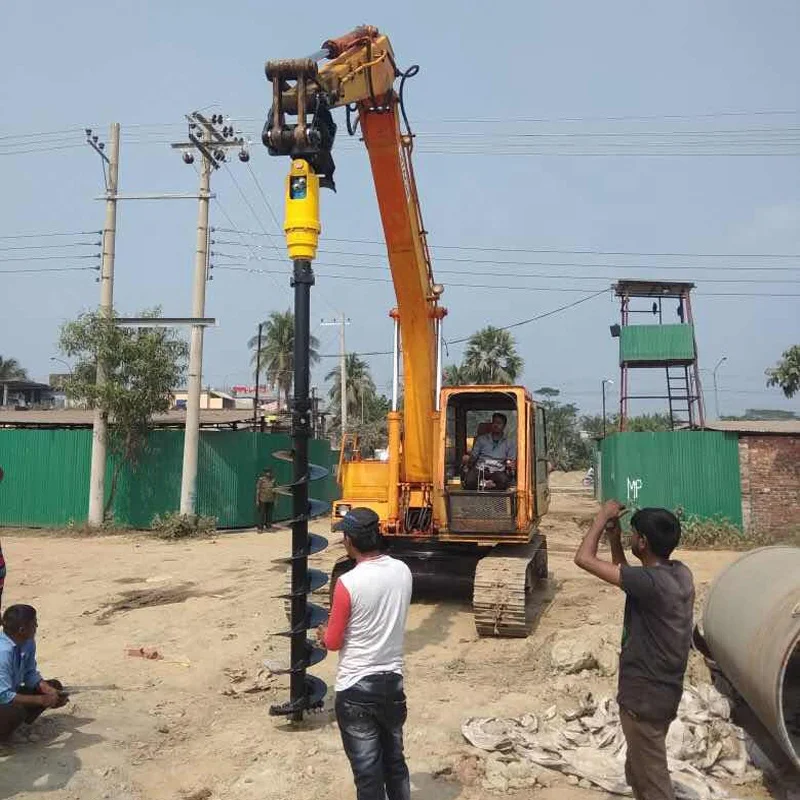 Hot Sale 2000-4000Nm Torque Hydraulic Post Hole Digger Earth Drilling Auger for 3.5 Ton Excavator