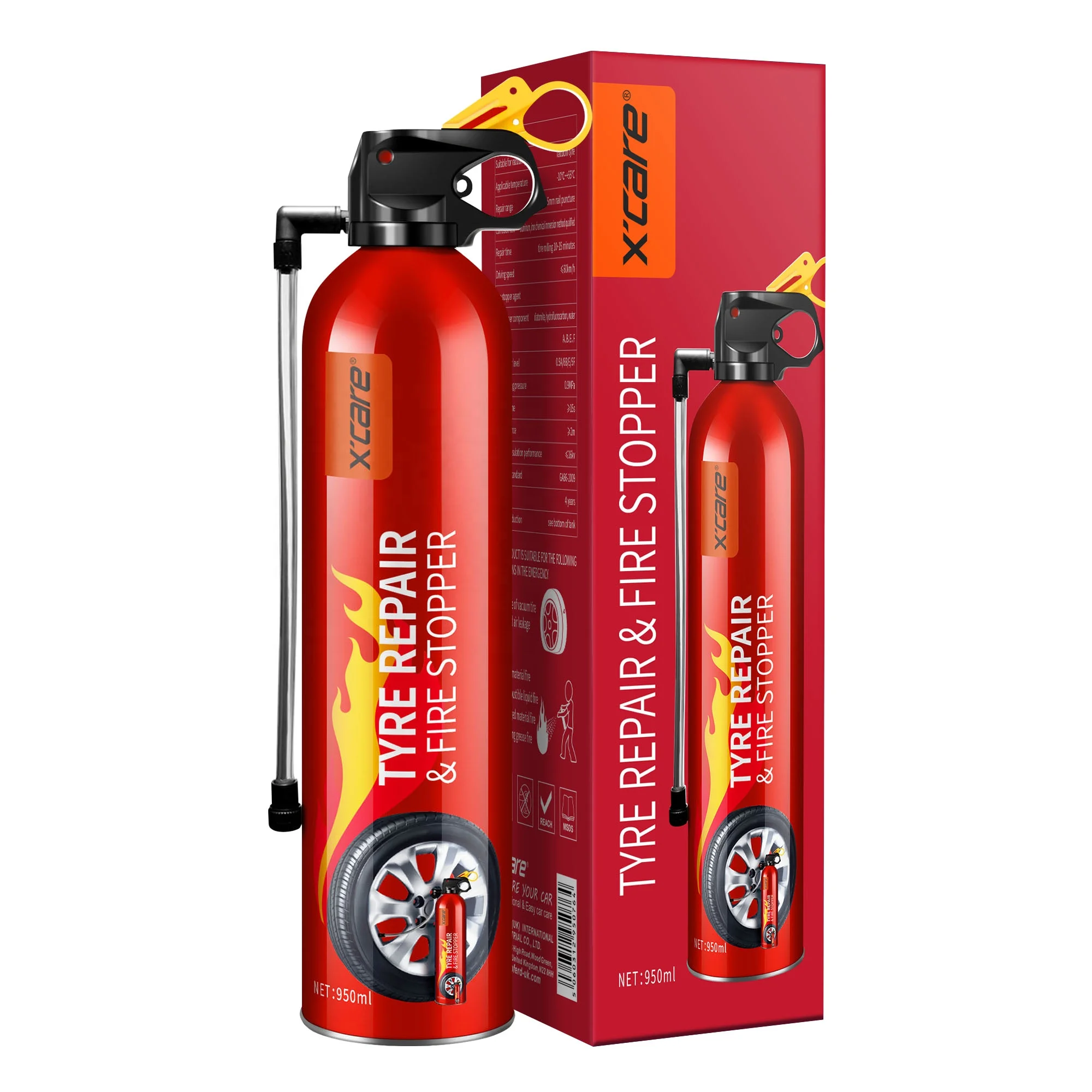 Safe and Emergency  Product China  Portable Small Size Tire  Repair & Fire Stopper 950ml