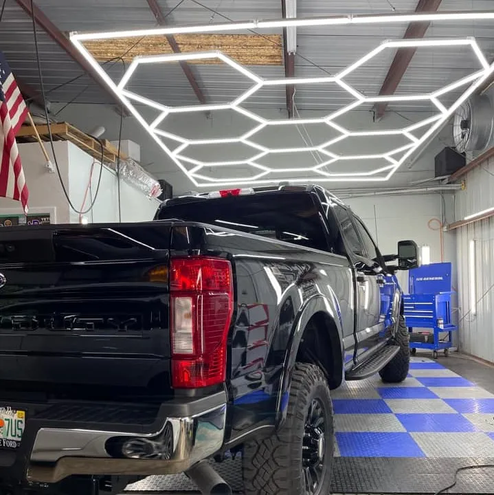Factory Direct Sales Hexagon Led Detailing Garage Light Luxury Car Repair Lights Workshop