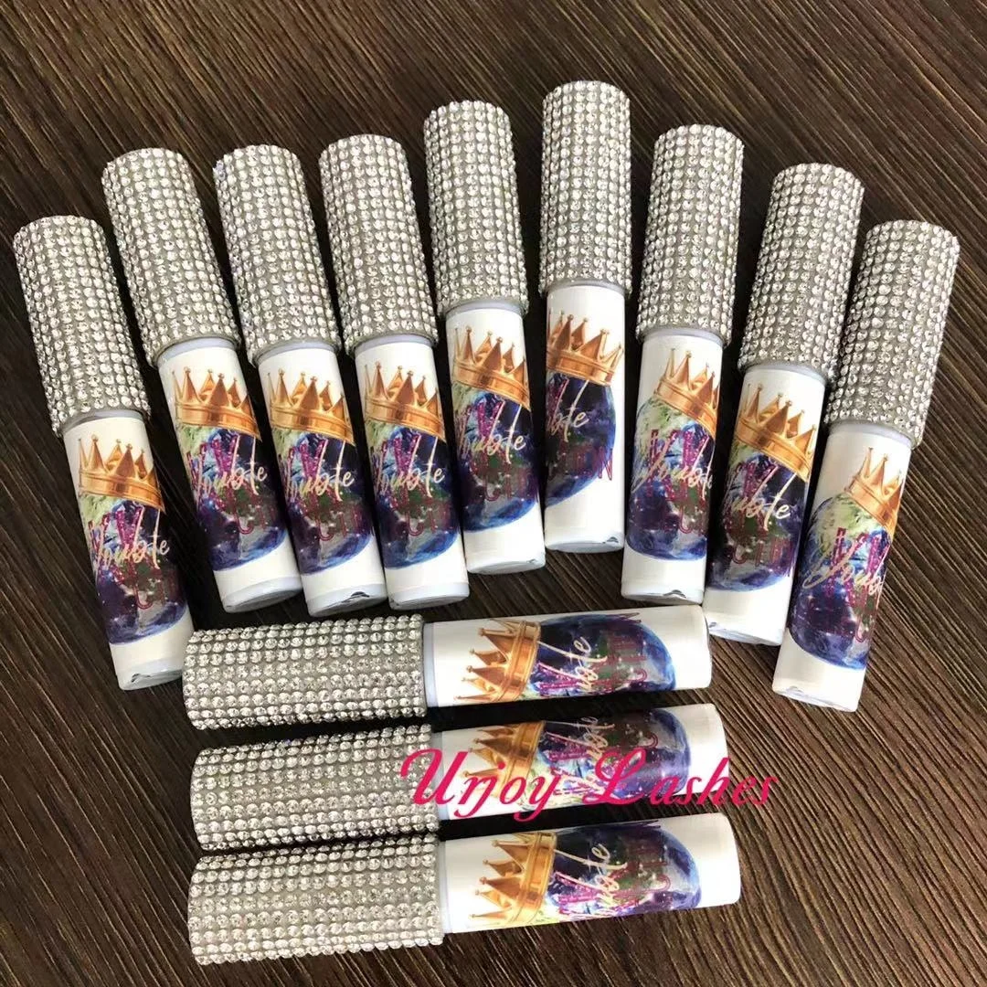 Hot selling wholesale price eyelash glue latex free strong stick white color diamond lash glue custom private label