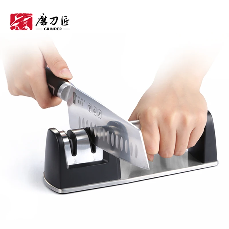 2 Stage Sharpening Chef Knife Sharpener Serrated Knives Stainless Steel Knife Sharpener Kitchen Damascus