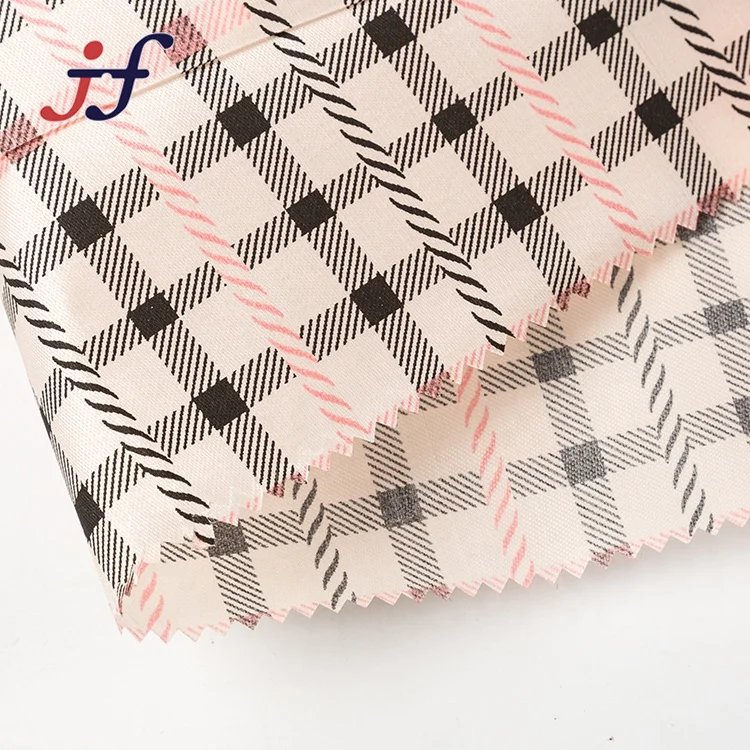 Wholesale 68GSM PA Coated Thick Stretch Lattice Polyester Satin Fabric for Bag Lining