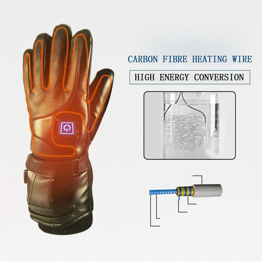 usb heated gloves electric three-gear Motorcycle heated Gloves 7.4V lithium battery 4000mAh