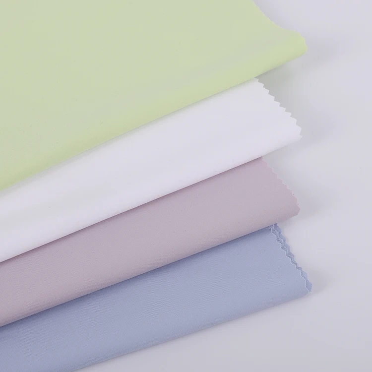 Однотонная трикотажная прочная эластичная трикотажная нейлоновая ткань из спандекса для одежды и рубашек