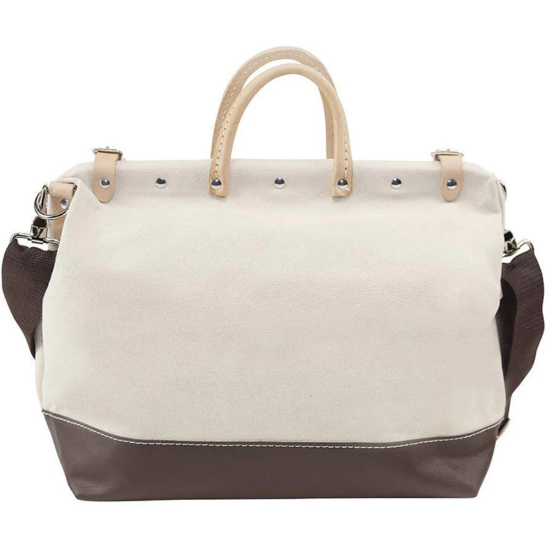 Deluxe canvas leather ladder tool bag