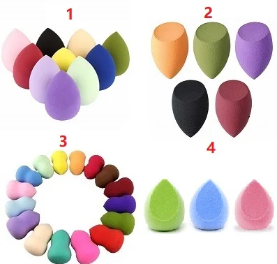 Custom Ultra Soft Plush Fluffy Polyester Foundation Makeup Velour Puffs Large Makeup Powder Cosmetic Puff with Cute Bowknot puff