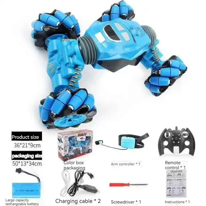 2.4g 360 Rotation Drift Dual Remote Control Twister Car High Speed Off Road Rc Stunt Car With Hand Sensor And Controller