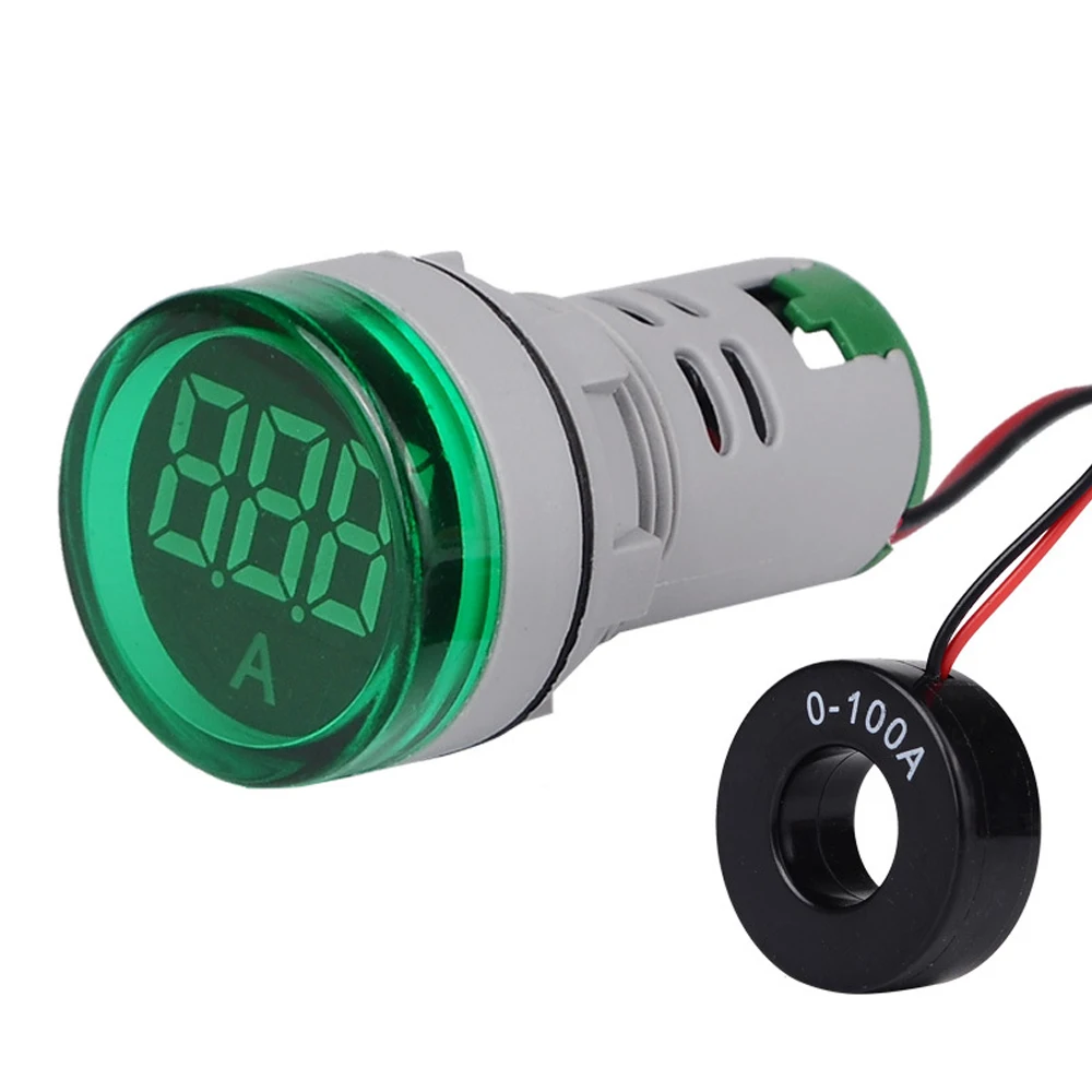 22mm Small mini 0-100A Ampere Meter LED Digital Ammeter Current Meter Gauge Current Indicator