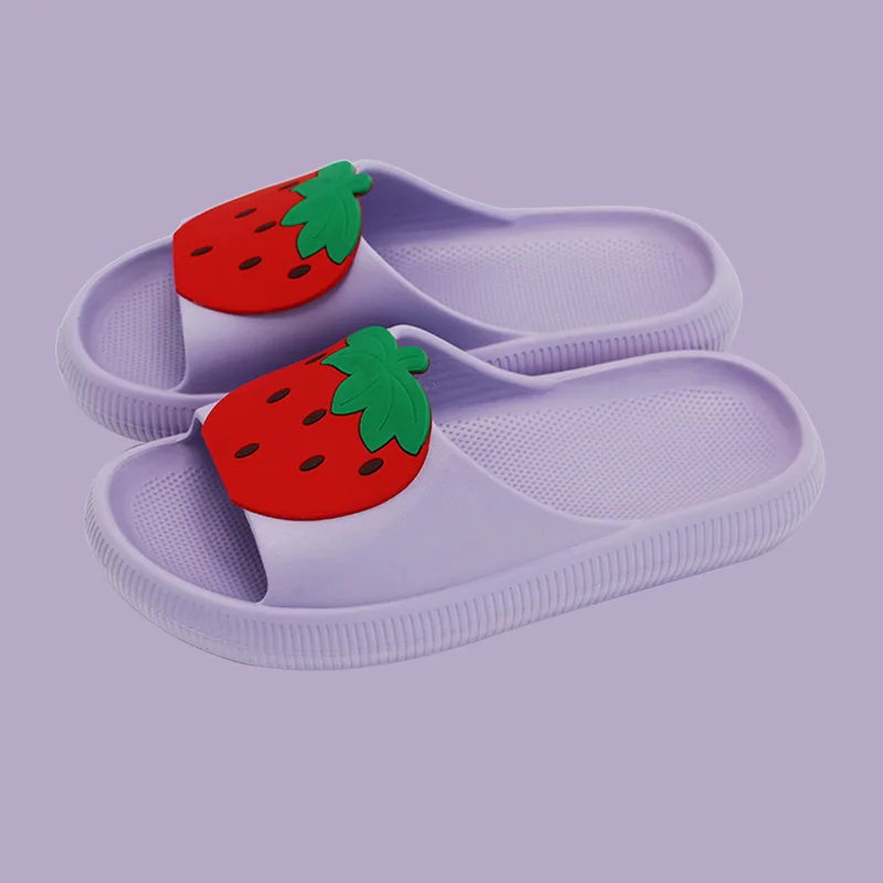 Women Summer Slippers Beach Slide Sandals Flip Flops Cartoon Fruits Avocado Comfort Men Ladies Couple Shoes