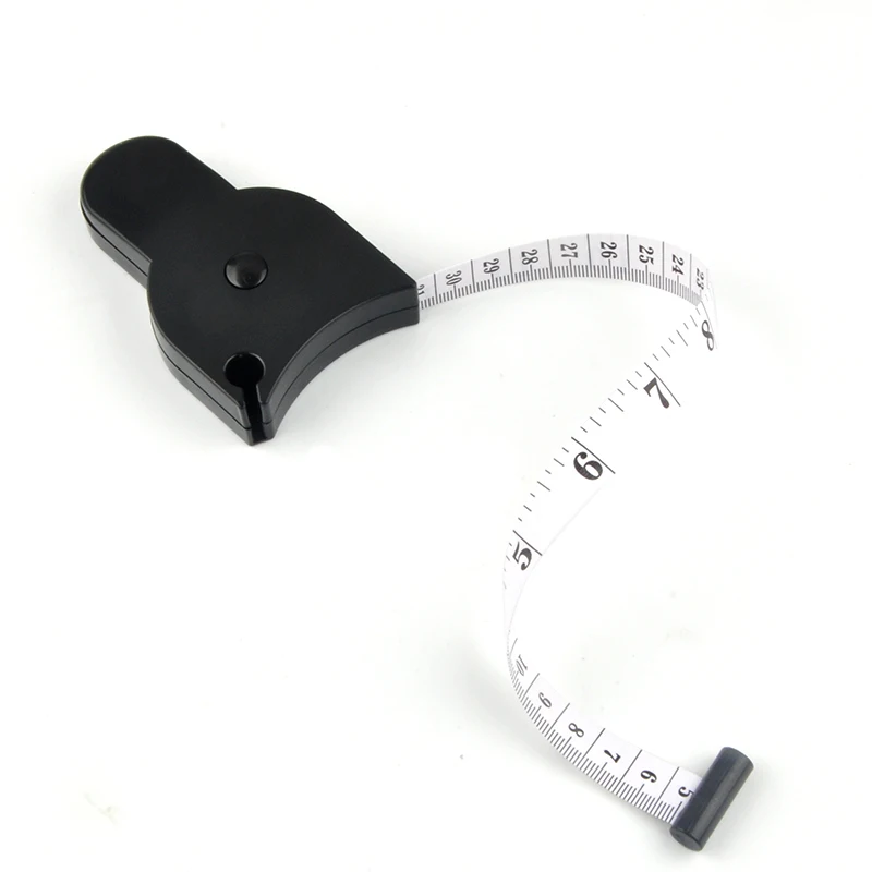 Black Special Retractable Auto Logo Printed Waist Circumference Fiberglass Measuring Tape 60 inch