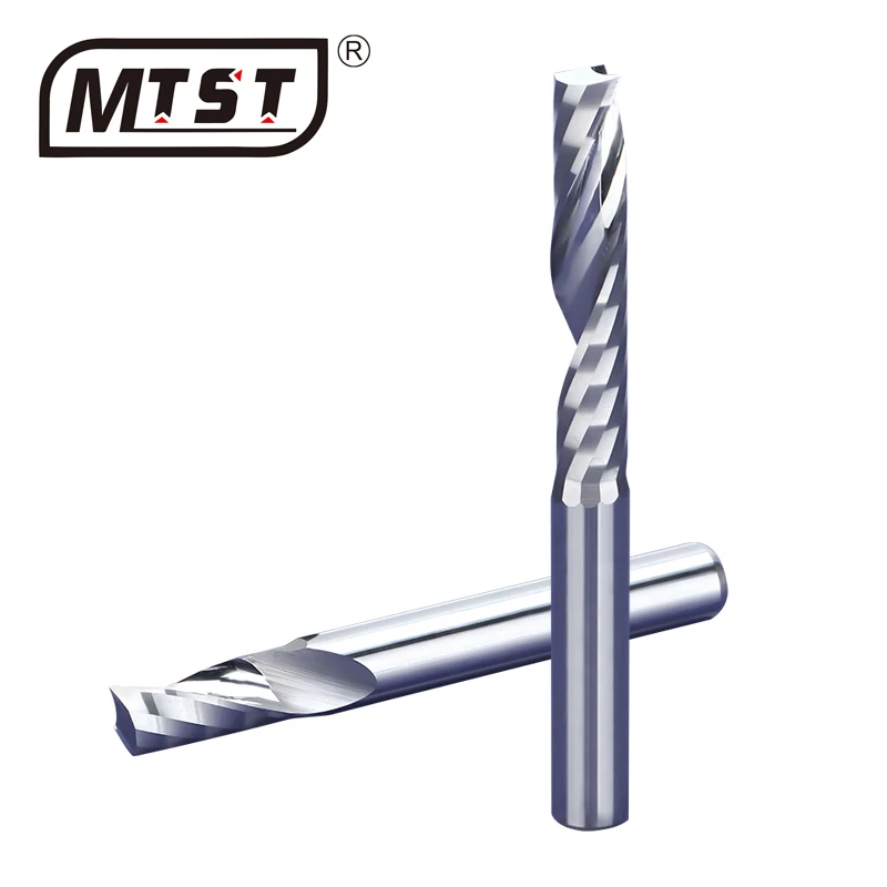 4mm cnc 1flute aluminium milling cutter carbide router bits alu end mill set