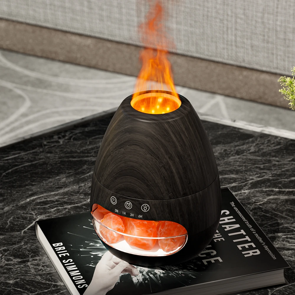 New 200ml Volcanic Aroma Diffuser 3D Firework Essential Oil Humidifier Depilated Flame for Household Use