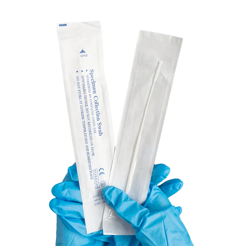 Sterile transport sample throat swab Oral swab nylon flocked nasal swab