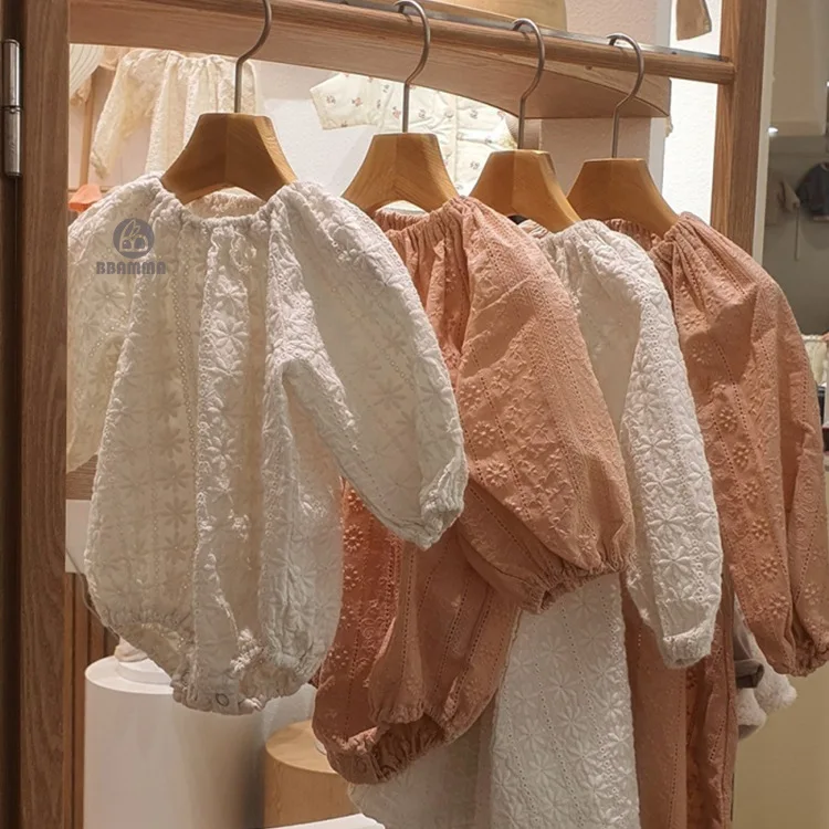 Boutique Girls Kids Dresses Long Spring Baby Clothes Princess Children Wear Embroidery Custom Toddler Girls Clothing