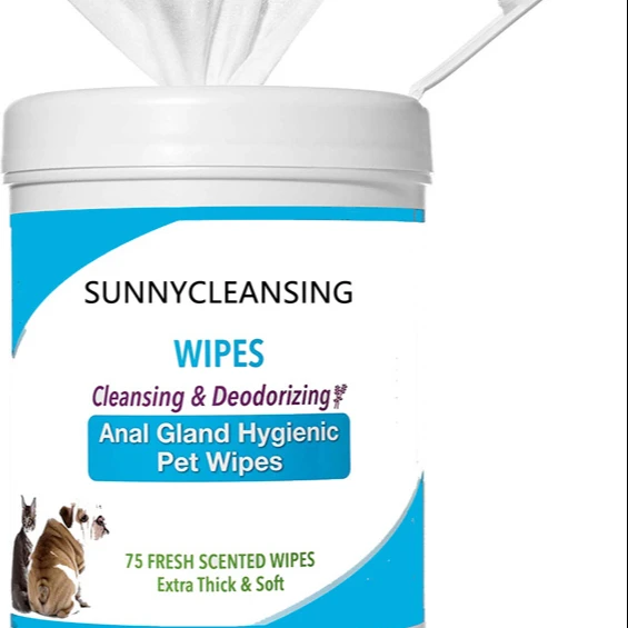 Cat cleaning deodorant removing flock disposable non-woven fabric wipes tissue
