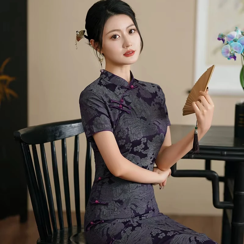 New Hot Product digital print traditional chinese ancient cheongsam wedding dress