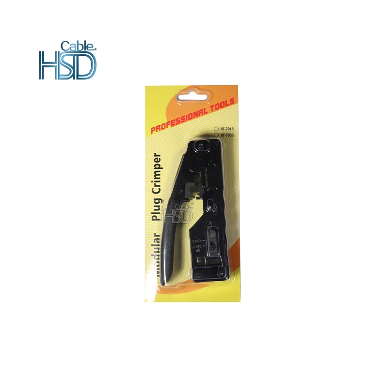 Multi Function Deutsch EZ Pass Through Crimper Cat5 Cat6 Stainless Steel Lan Cat 5e Cat 6 Hand Network Ez Crimp Tool