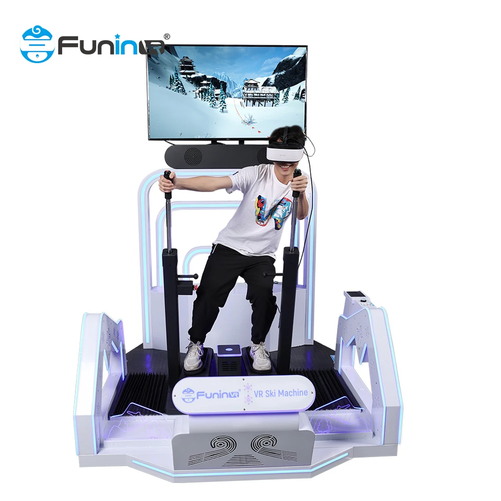 VR Ski Simulator and 9D VR Simulation rides Virtual Reality Theme Park Rides for Shopping mall indoor park