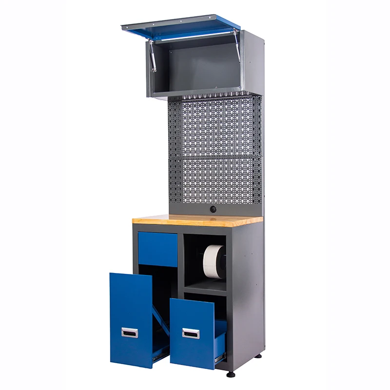 Stock Available 1PC New Style Operating Metal Tool Work Station Cabinet With 3 Power Outlet For Workshop