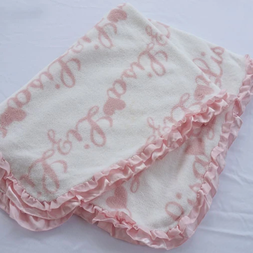 Factory Outlet Customizable  Portable Soft Flannel Blankets Warm Blankets 70 90 Cm 280 Gsm Purple Plain  Travel  Ribbon Anti