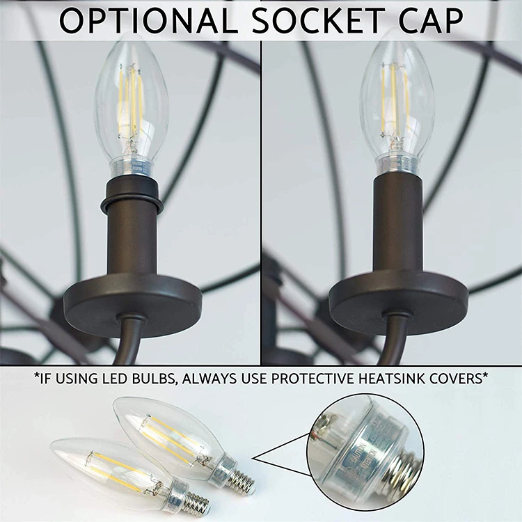 Industrial Metal Wire Cage Pendant Light Nordic Loft Decorative Lamp
