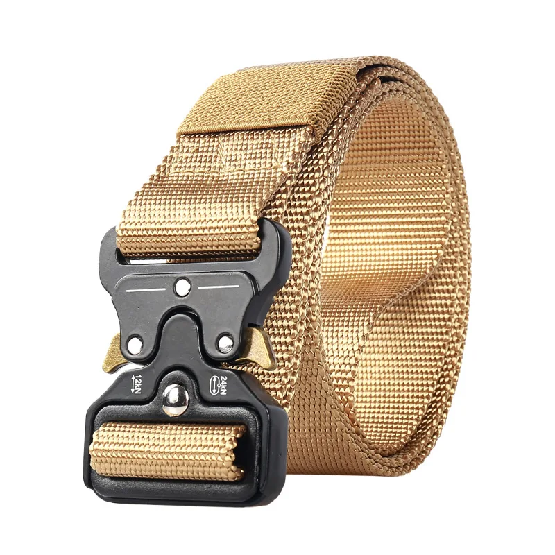 Hot Sale Eco-friendly Alloy Buckle Belt Outdoor Waist Belt For Men Nylon Fabric Webbing Belt