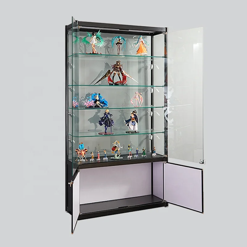 Adjustable Glass Display Shop  Showcase with LED Lights