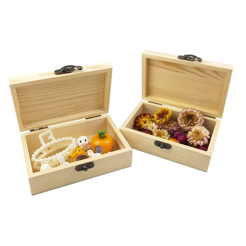 Packaging Boxes DIY Handmade Wood Wooden Wholesale for Crafts Unfinished Luxury Home Decoration Painted Box & Case Folk Art Love